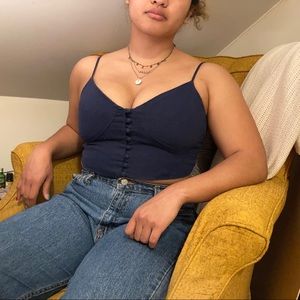 CROPPED BUSTIER TOP